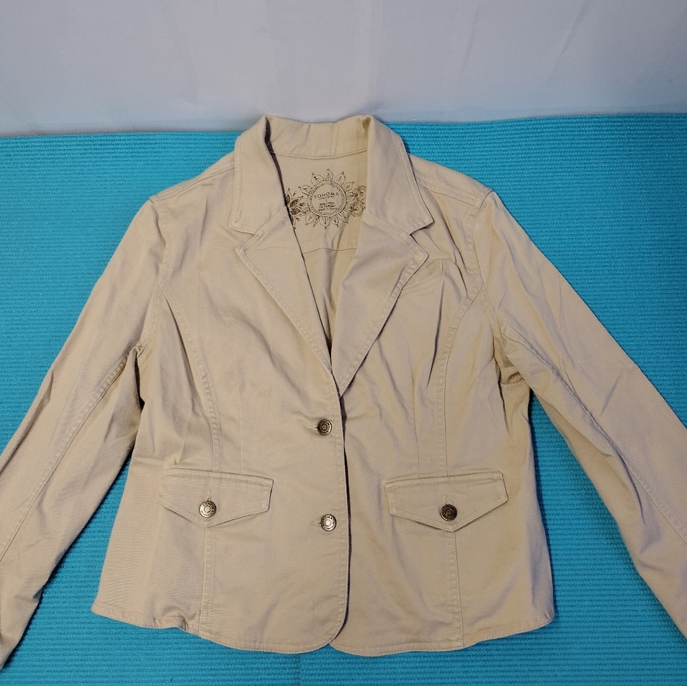 Sonoma Women's Khaki Tan Jacket Size L